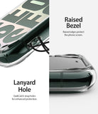 raised bezel, lanyard hole