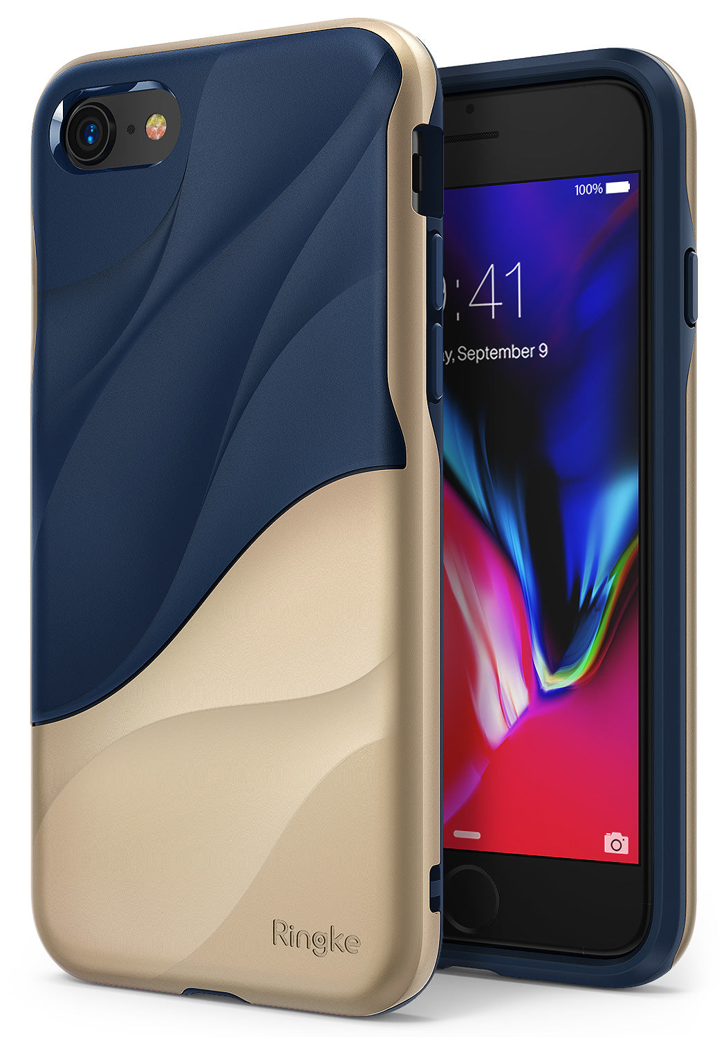 ringke wave pc tpu dual layered design back case cover for iphone 7 8 main marina gold