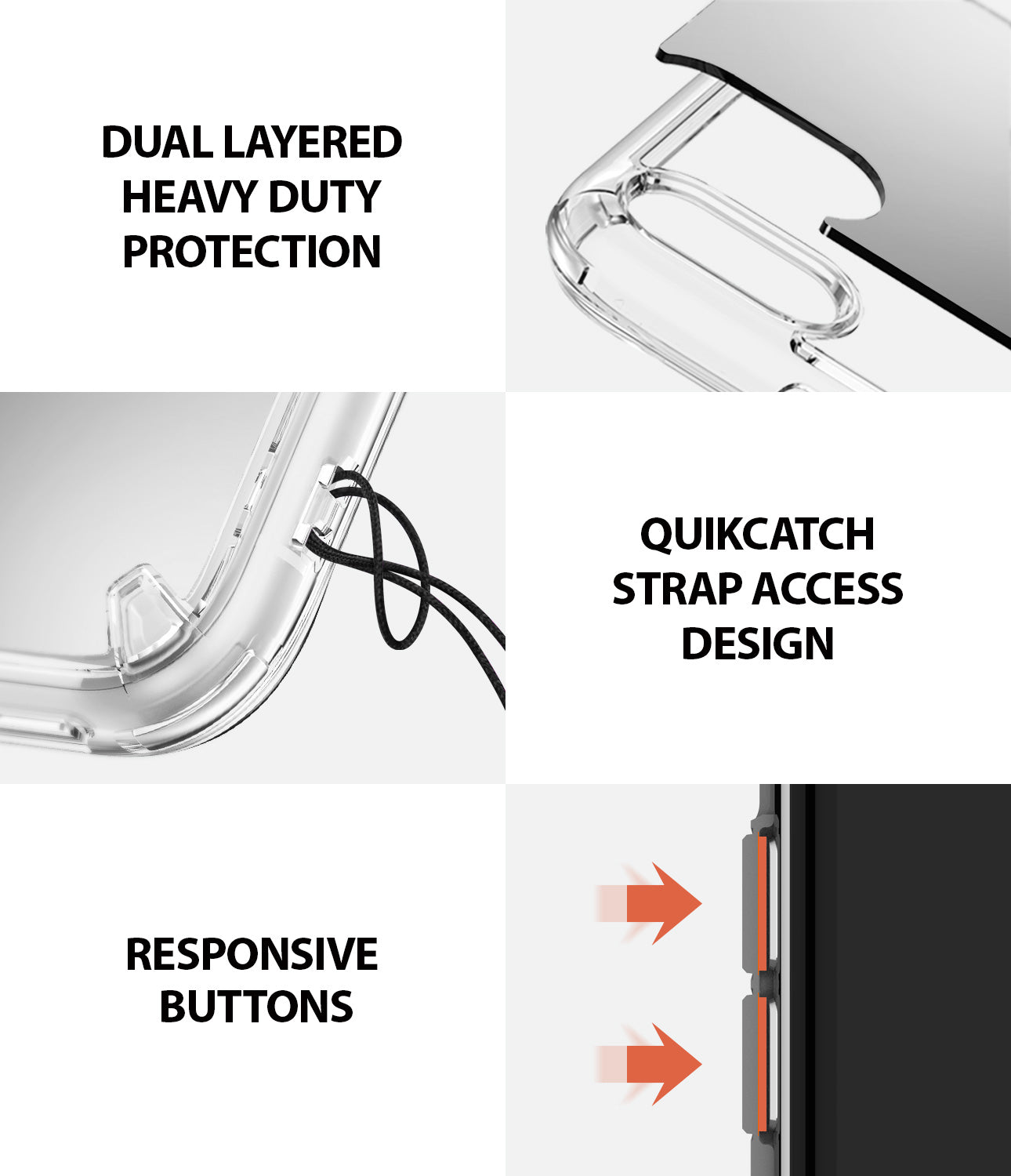 iPhone XR Case | Mirror - Dual Layered Heavy Duty Protection. Quikcatch Strap Access Design. Responsible Buttons