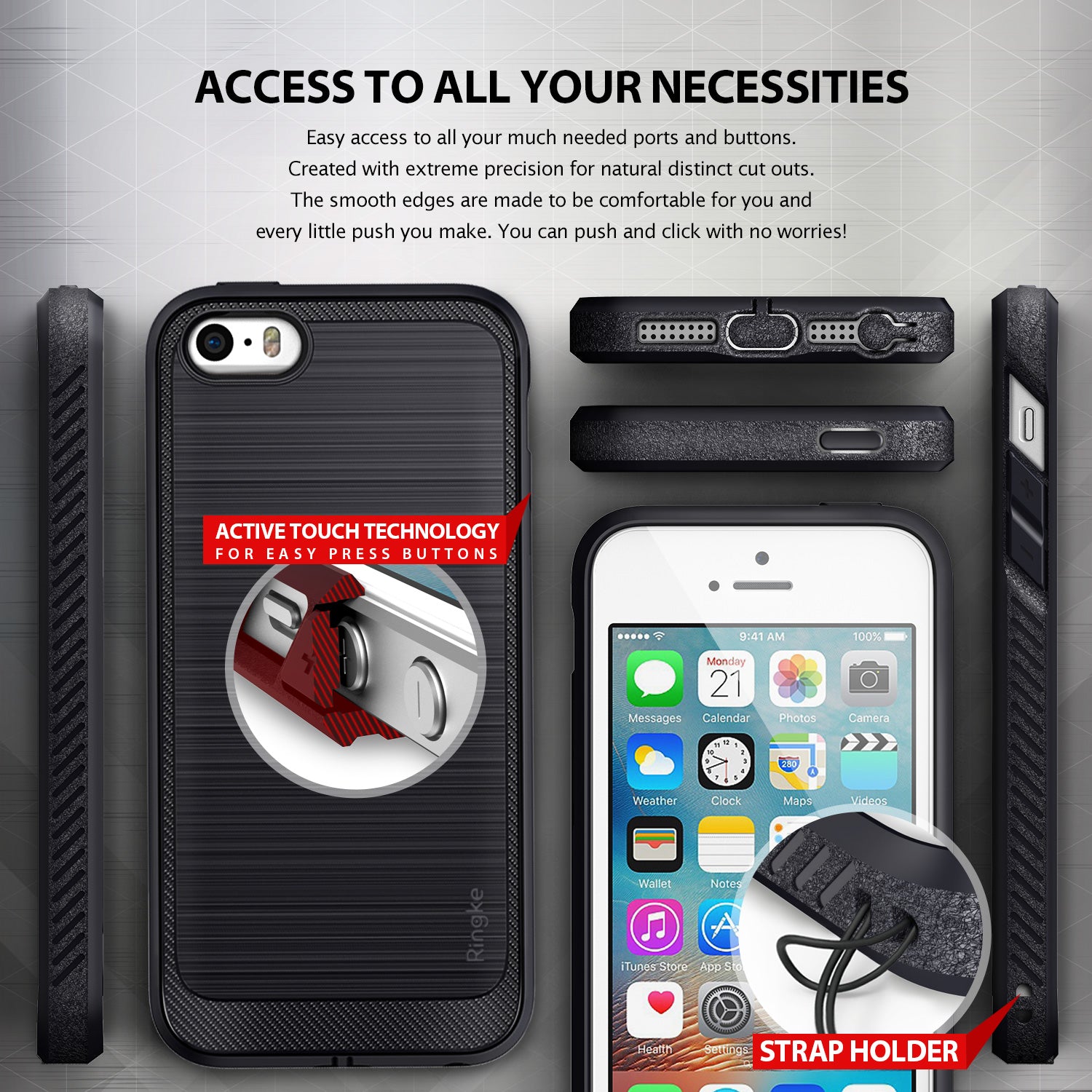 iPhone SE Case | Onyx - Access to all your necessities