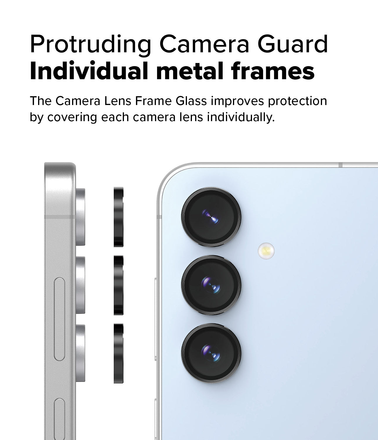 Protruding Camera Guard - Individual metal frames
