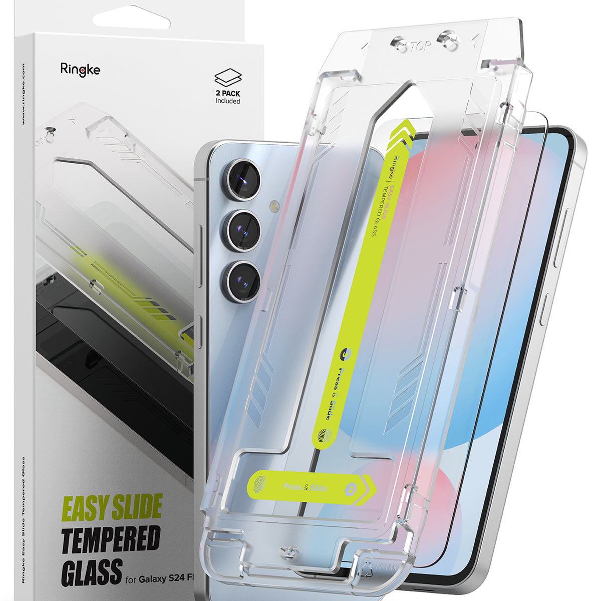 Galaxy S24 FE Screen Protector | Easy Slide Tempered Glass – Ringke ...