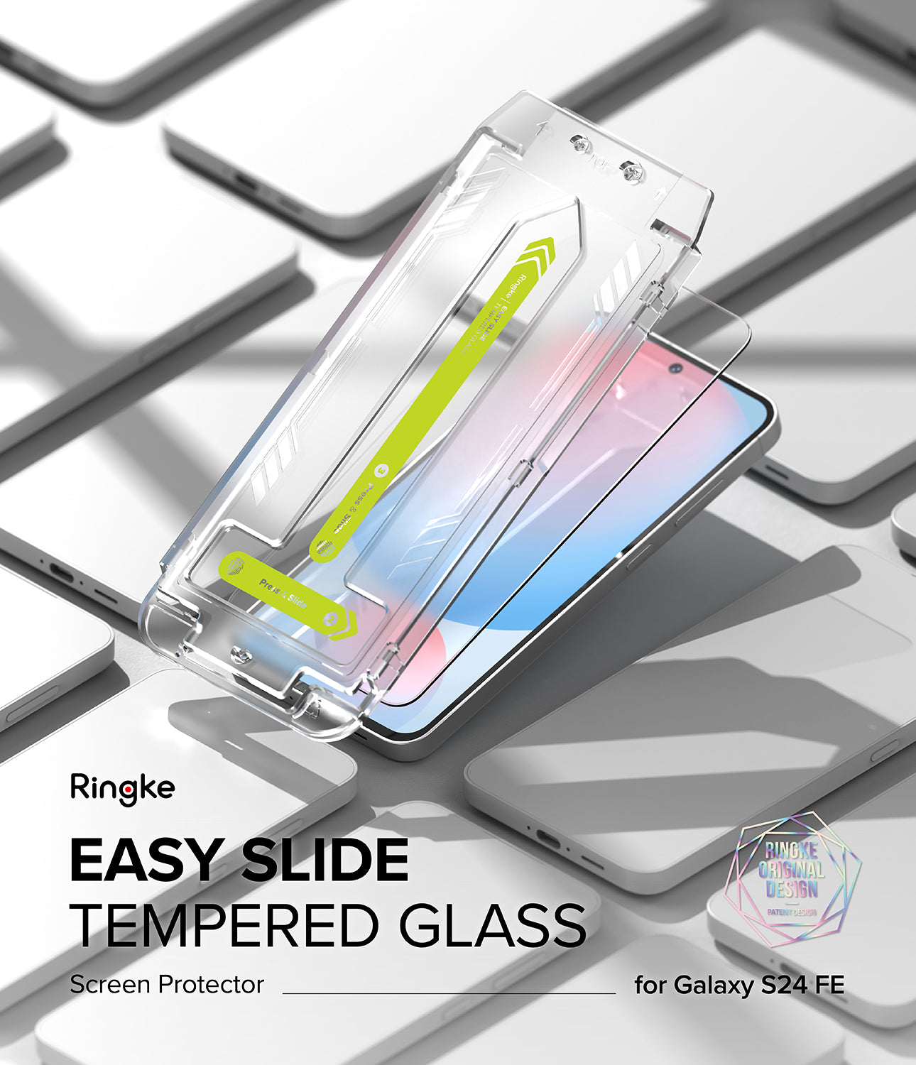 Easy Slide Tempered Glass for Galaxy S24 FE Screen Protector | Ringke