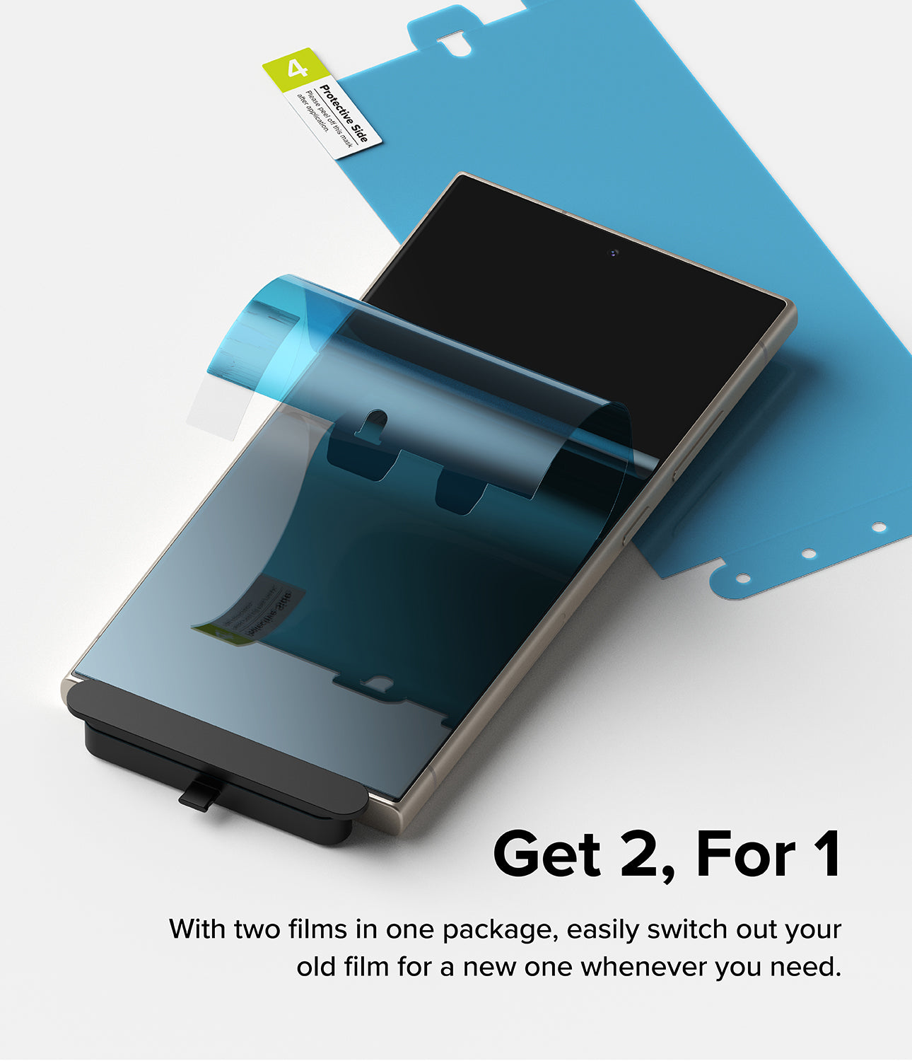 Galaxy S24 Ultra Screen Protector | Dual Easy Film [2 Pack] - Get 2 For 1. With two films in one package, easily switch out your old film for a new one whenever you need