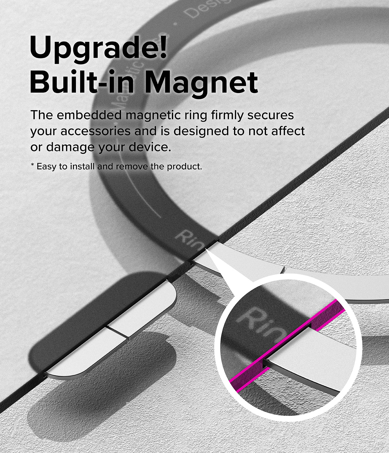 Galaxy S24 Ultra Case | Fusion-X Magnetic Matte - Upgrade! Built-in Magnet. The embedded magnetic ring firmly secures your accessories and is designed to not affect or damage your device.