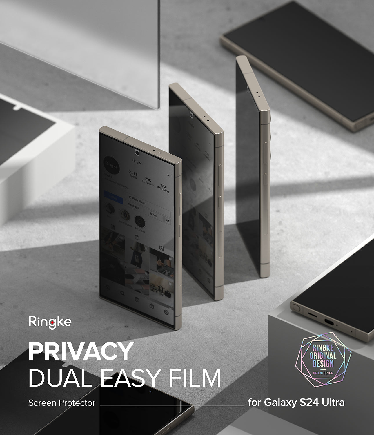 Galaxy S24 Ultra Screen Protector | Privacy Dual Easy Film - By Ringke