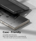 Galaxy S24 Ultra Screen Protector | Easy Slide Privacy Tempered Glass - Case-Friendly. Compatible with most cases. Wear it with a Ringke Case for a guaranteed fit!