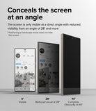 Galaxy S24 Ultra Screen Protector | Easy Slide Privacy Tempered Glass - Conceals the screen at an angle. The screen is only visible at a direct angle with reduced visibility from an angle of 28 degrees and more.