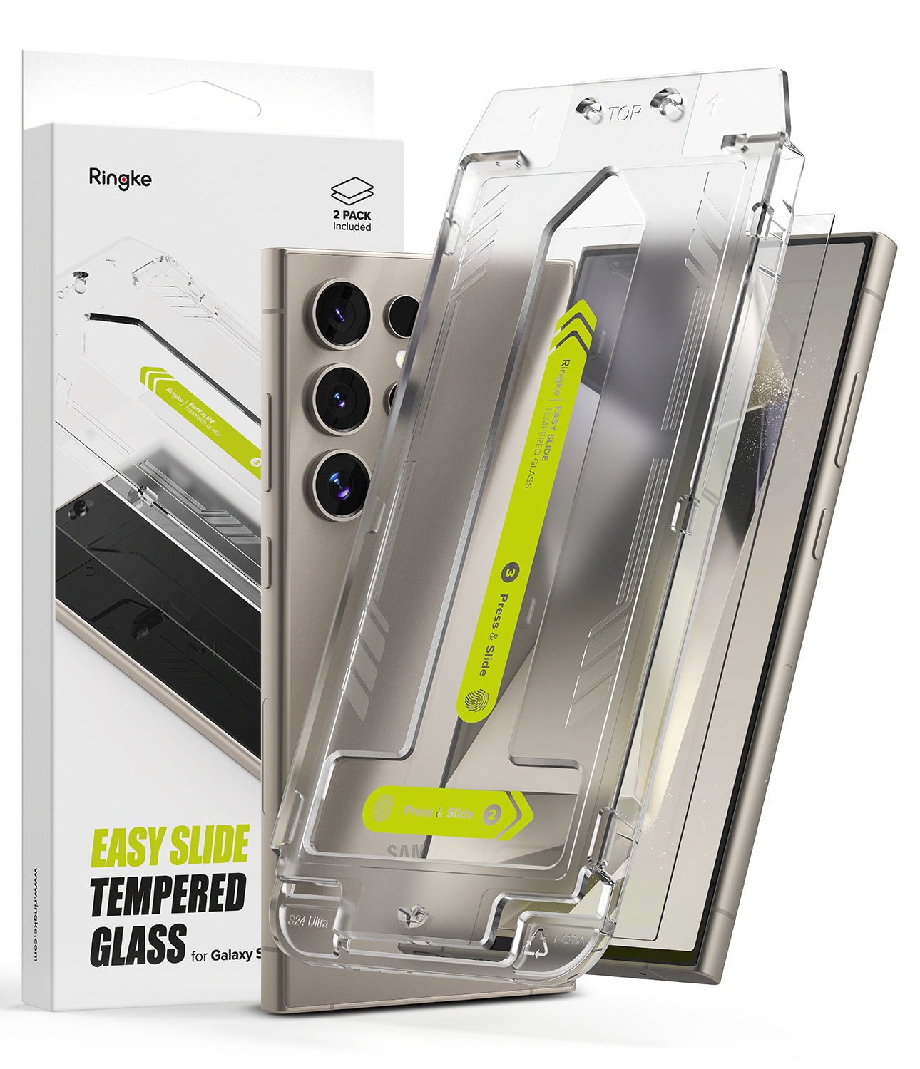 Galaxy S24 Ultra Screen Protector | Easy Slide Tempered Glass
