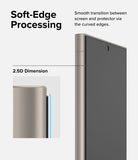 Galaxy S24 Ultra Screen Protector | Easy Slide Tempered Glass - Soft-Edge Processing. Smooth transition between screen and protector via the curved edges.