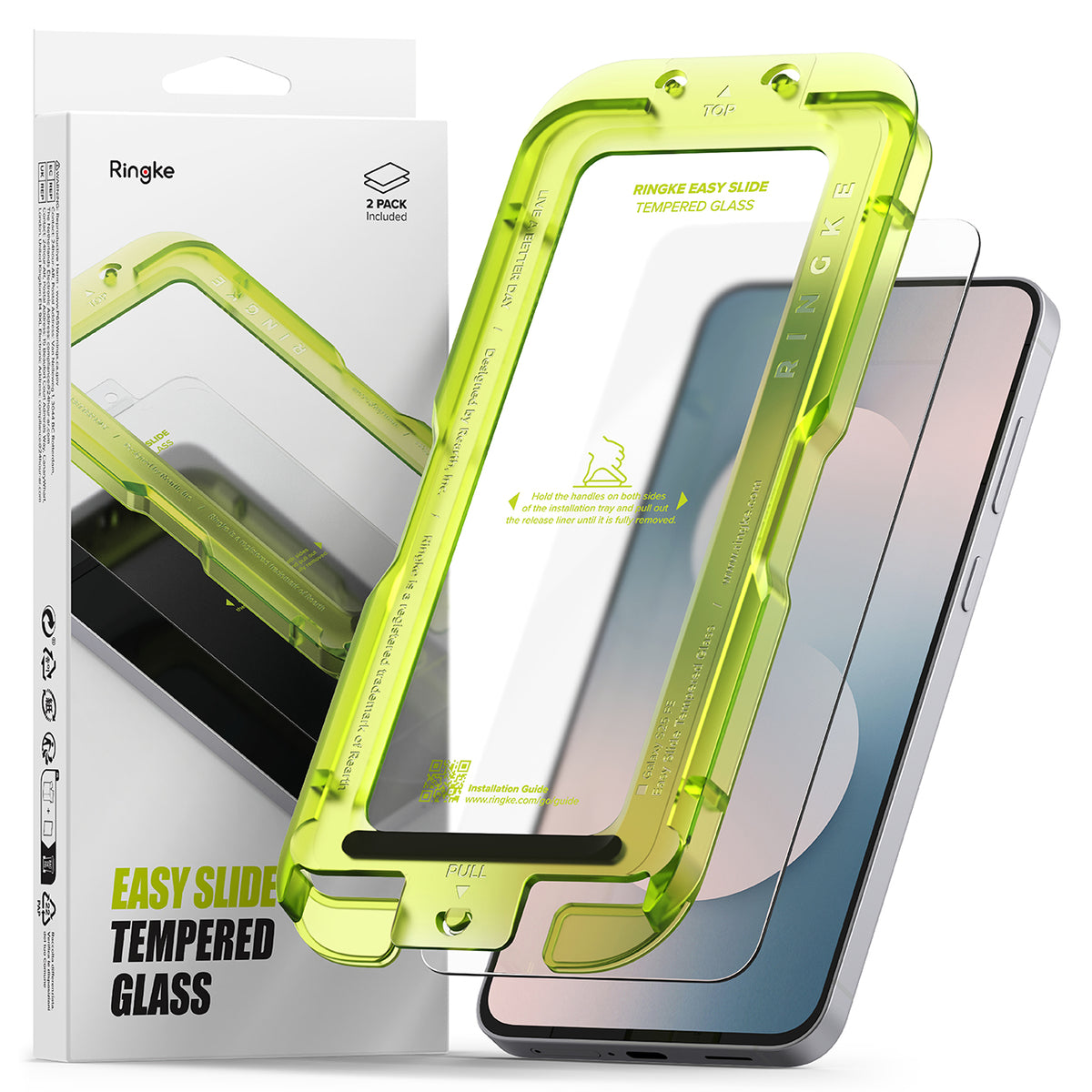 Galaxy S25 FE Screen Protector | Easy Slide Tempered Glass (2P ...