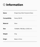 Galaxy S26 FE Screen Protector | Easy Slide Tempered Glass (2P) - Product information card for Ringke Easy Slide Tempered Glass for Galaxy S26+