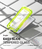 [Bundle] Galaxy S26 Ultra | Alles - Galaxy S26 Ultra | Alles - Ringke Easy Slide tempered glass screen protector with neon green installation tray for Galaxy S26 Ultra.