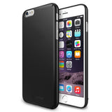 iPhone 6 Plus Case | Slim - Matte black slim case shown from back and front angles on a white iPhone 6 Plus.