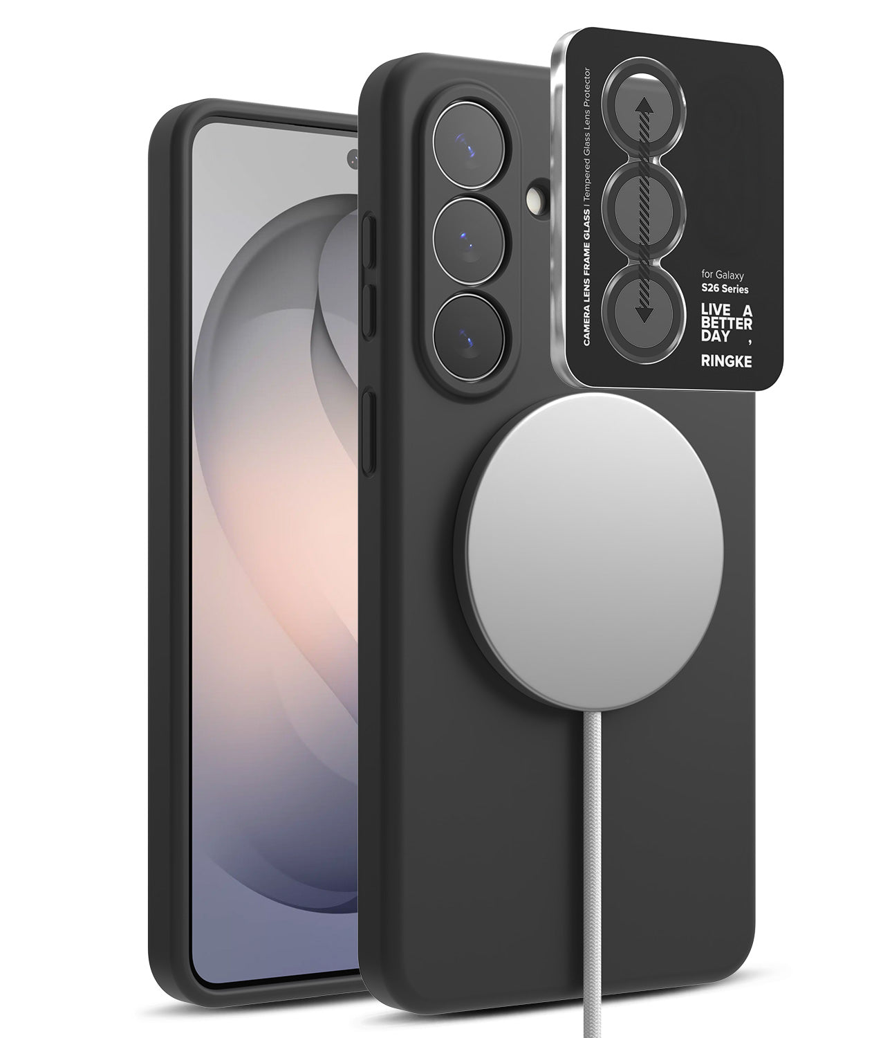 group-Black / + Camera Lens Frame Glass (2P)