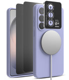 group-Lavender / + Privacy Screen Protector & Camera Lens Frame Glass (2P)