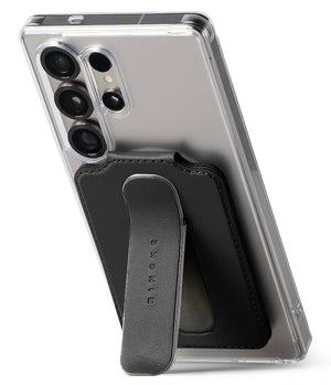 Card Holder Slide Grip Wallet Magnetic Edge Black