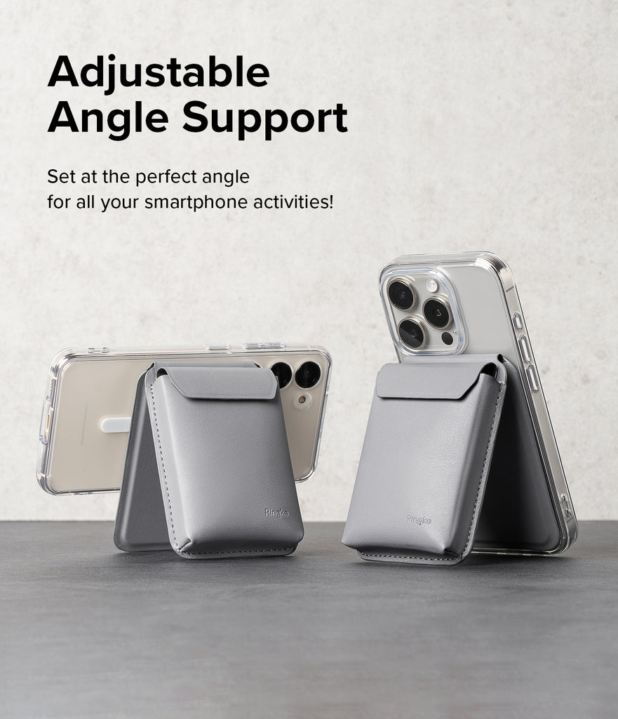 Ringke Stand Pocket Magnetic - Adjustable Angle Support. Set at the perfect angle for all your smartphone activities!