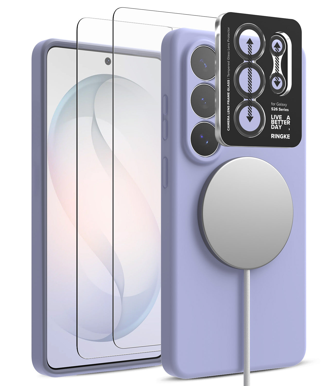 group-Lavender / + Screen Protector & Camera Lens Frame Glass (2P)