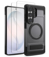 [Bundle] Galaxy S26 Ultra | UX Magnetic - Galaxy S26 Ultra | UX Magnetic - Black magnetic phone case with a built-in kickstand and a clear screen protector.