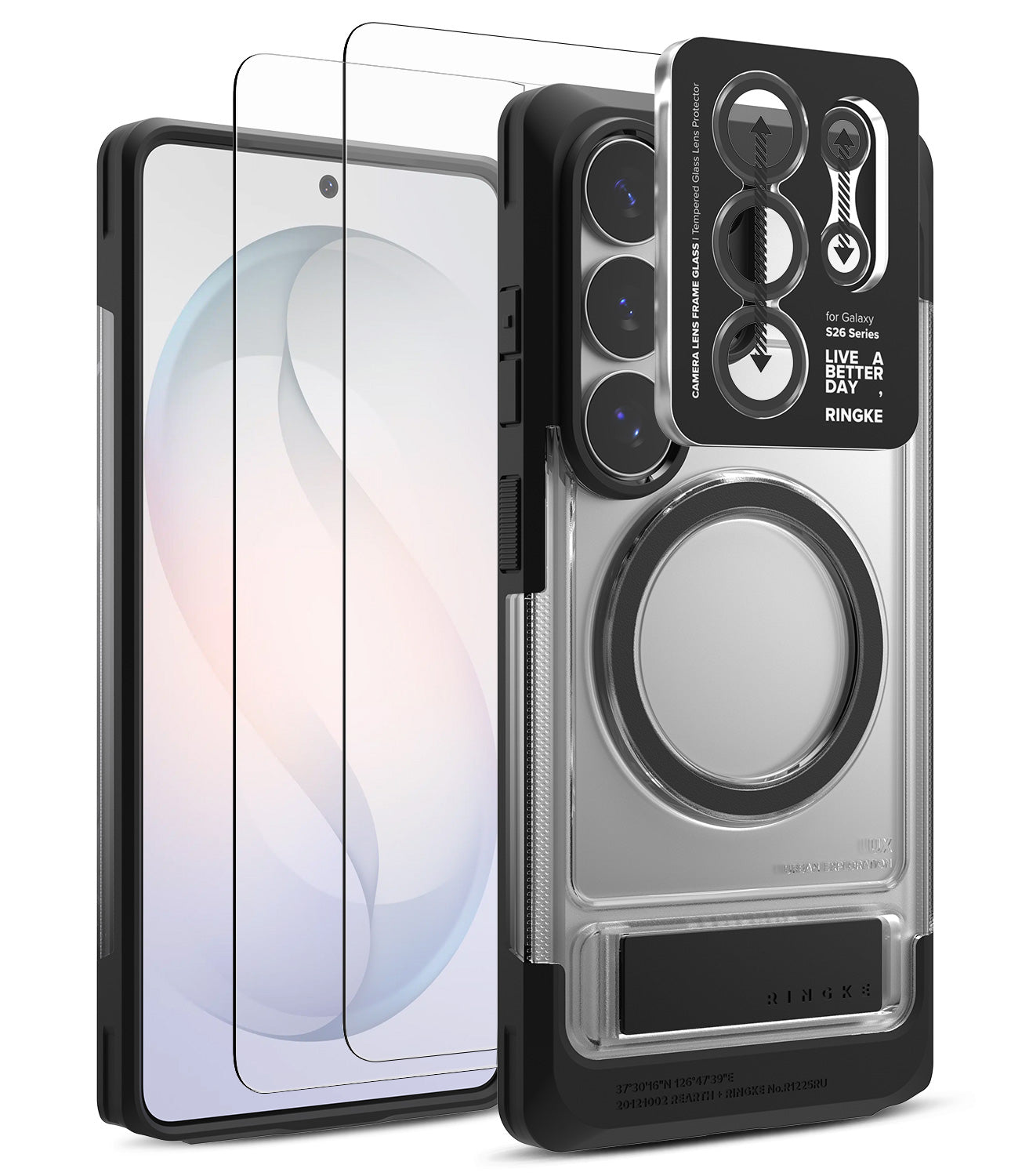 group-Clear / + Screen Protector & Camera Lens Frame Glass (2P)