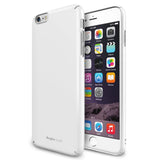 iPhone 6 Plus Case | Slim - White slim-fit phone case shown from back and front angles on an iPhone 6 Plus.