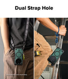Xiaomi 17 Ultra Case | Fusion-X Magnetic - Two views showing a phone case with dual strap holes for neck and wrist lanyards.