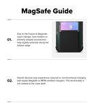 Xiaomi 17 Ultra Case | Fusion-X Magnetic - Infographic showing a magnetic card holder slightly protruding from a phone case.