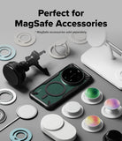 Xiaomi 17 Ultra Case | Fusion-X Magnetic - A green Xiaomi 17 Ultra phone case surrounded by various MagSafe accessories.