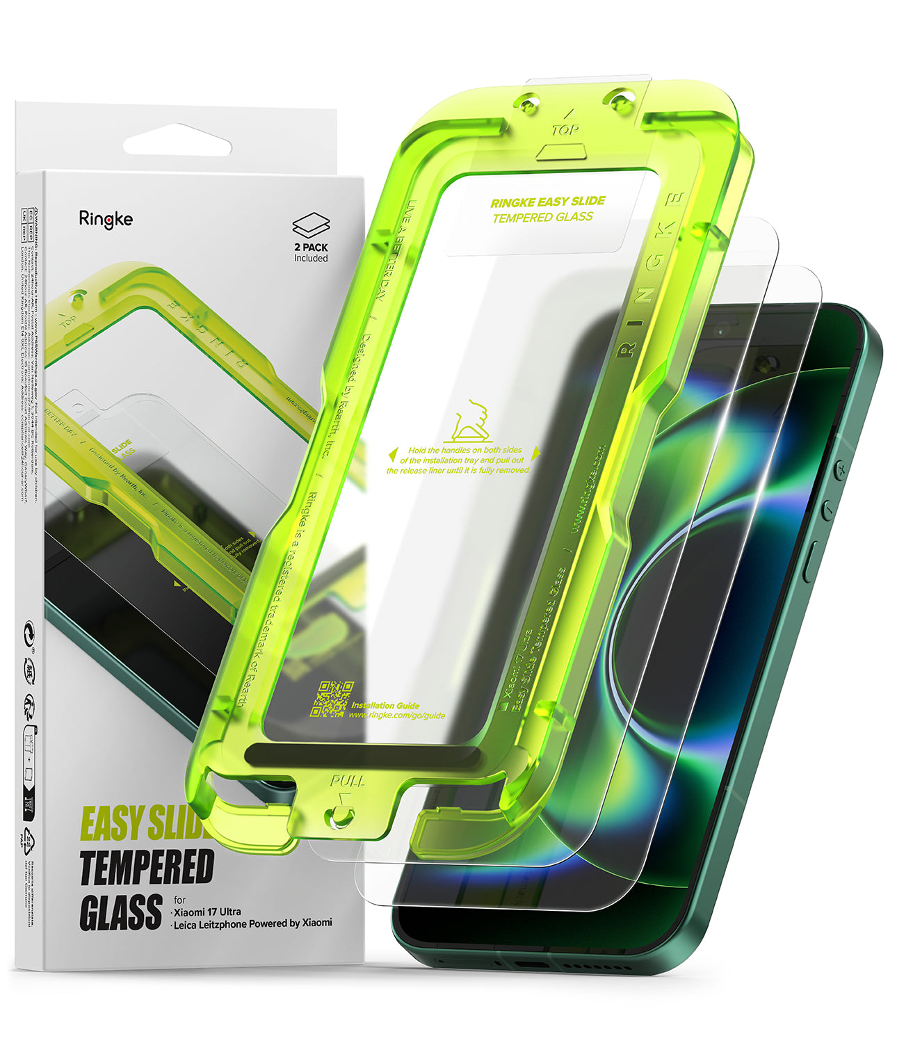 Ringke screen protector for Xiaomi 17 Ultra with packaging on a white background