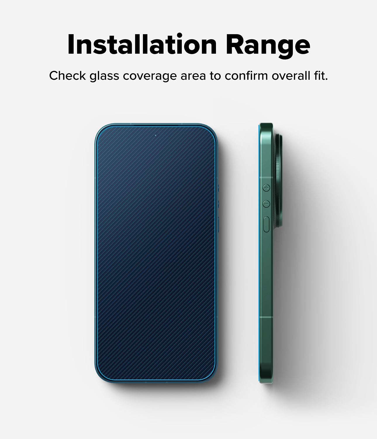 Xiaomi 17 Ultra Screen Protector | Easy Slide Tempered Glass - Blue smartphone with screen protector on a white background