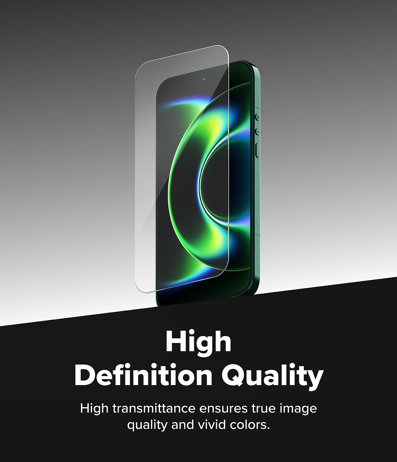 Xiaomi 17 Ultra Screen Protector | Easy Slide Tempered Glass - Smartphone with a transparent screen protector on a gradient background, emphasizing high definition quality.
