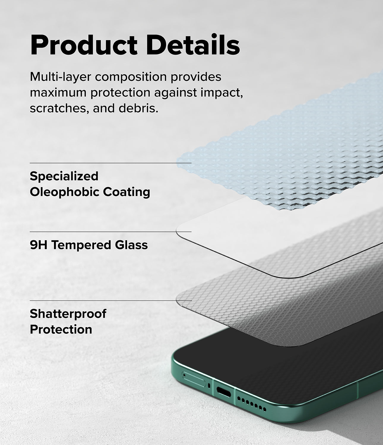 Xiaomi 17 Ultra Screen Protector | Easy Slide Tempered Glass - Smartphone with protective case and glass on a light gray background