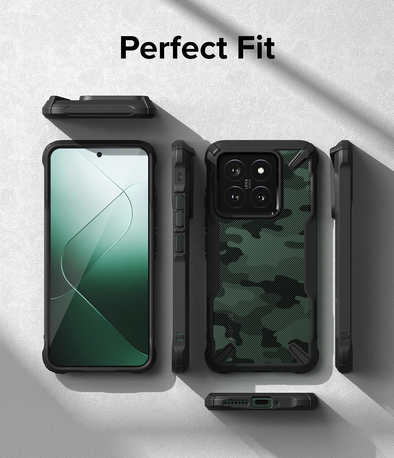 Xiaomi 14 Case | Fusion-X - Camo Black - Perfect Fit