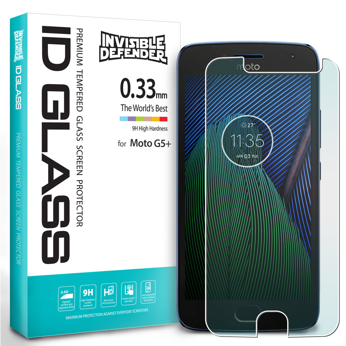 Moto G5 Plus Screen Protector | Invisible Defender Glass [2P] – Ringke ...