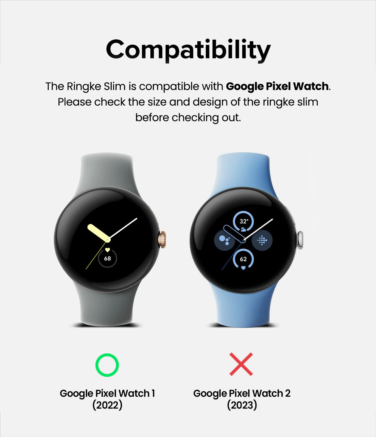 Google Pixel Watch Case | Slim-Compatibility