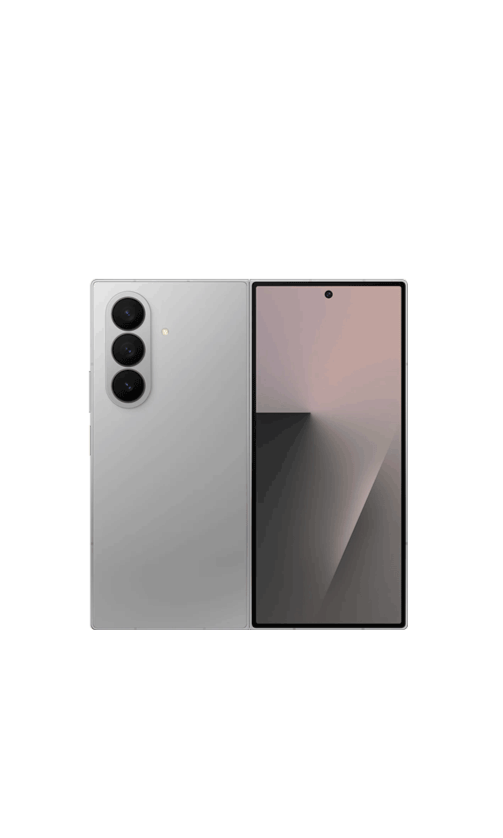 Smartphone showing front and back on a white background