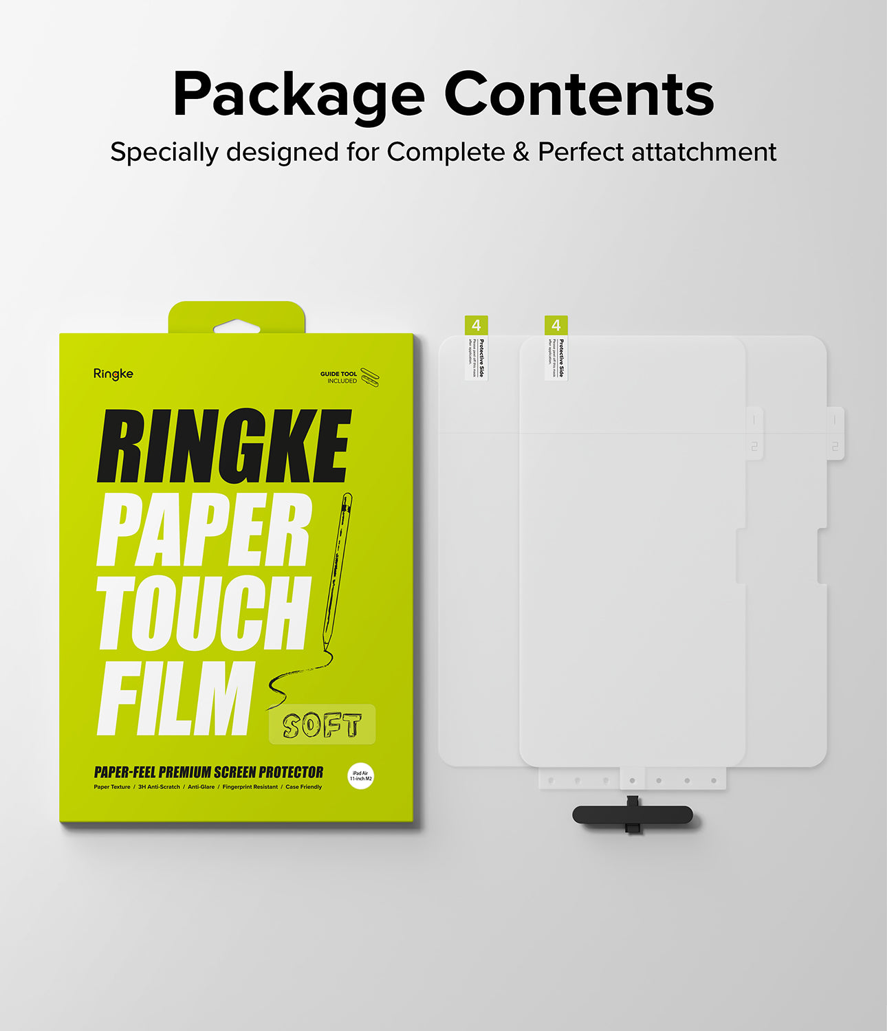 iPad Air 11" (M2) Screen Protector | Paper Touch Film - Soft - Package Contents