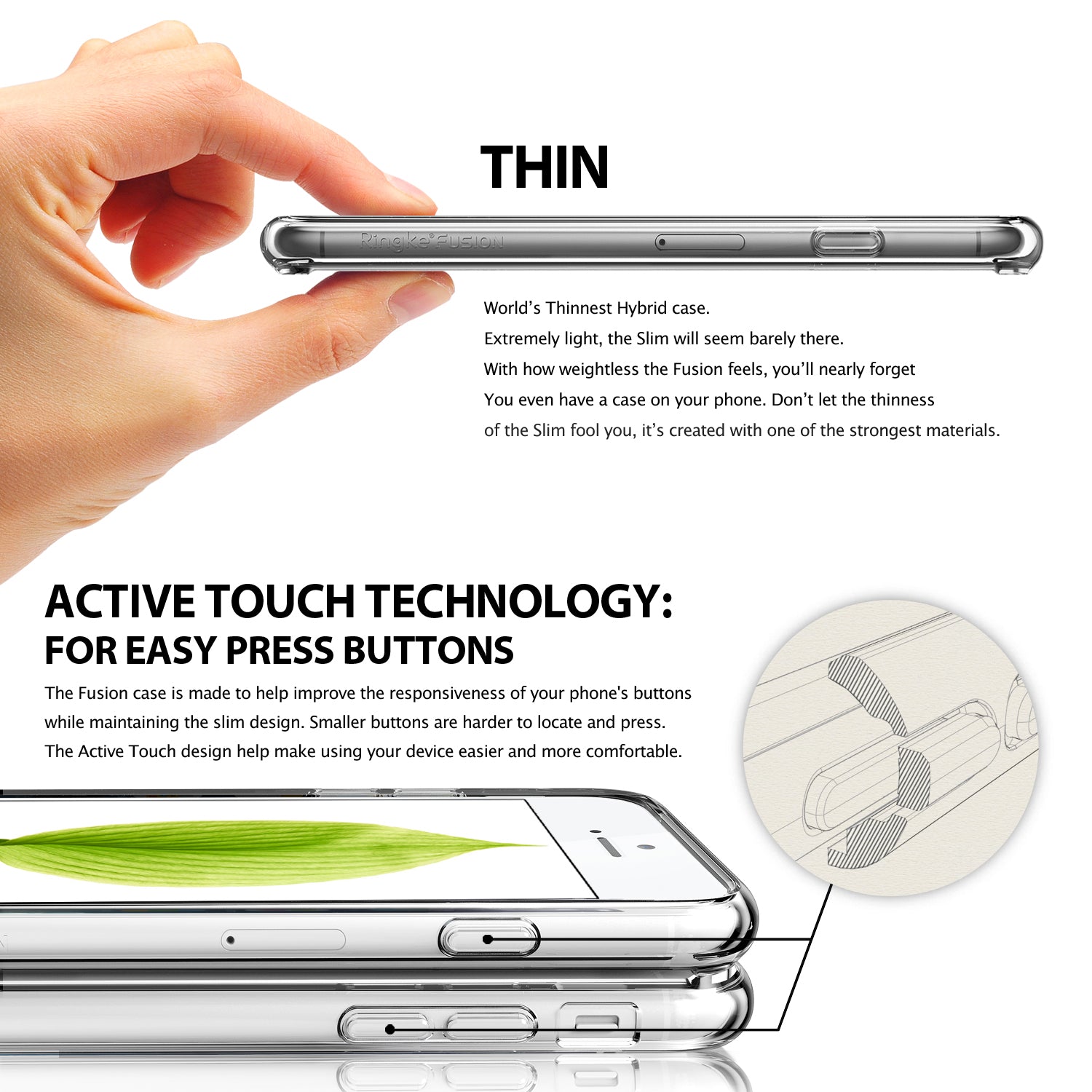 iPhone 6 Case | Fusion - Thin. Active touch technology. For easy press buttons.
