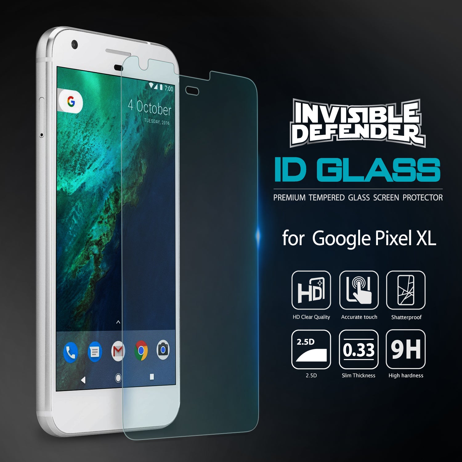 Google Pixel XL Screen Protector | Invisible Defender Glass - By Ringke