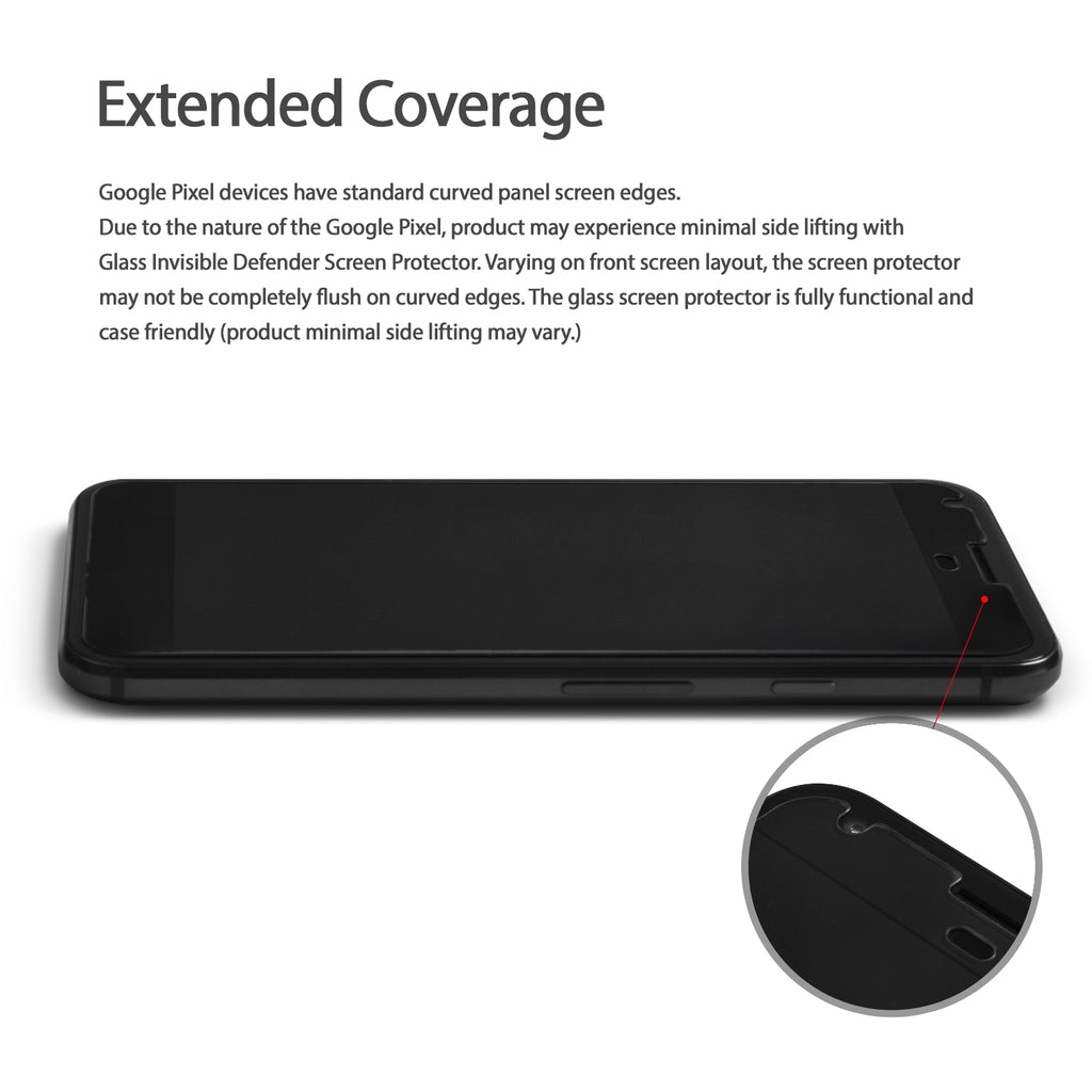 Google Pixel Screen Protector | Invisible Defender Glass - Extended Coverage