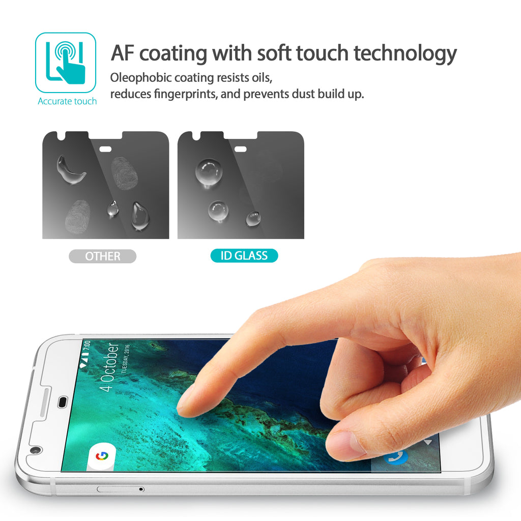 Google Pixel Screen Protector | Invisible Defender Glass - AF Coating with soft touch technology