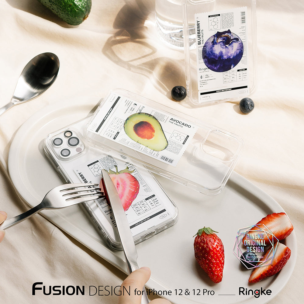 ringke fusion design fruit edition for iphone 12, iphone 12 pro