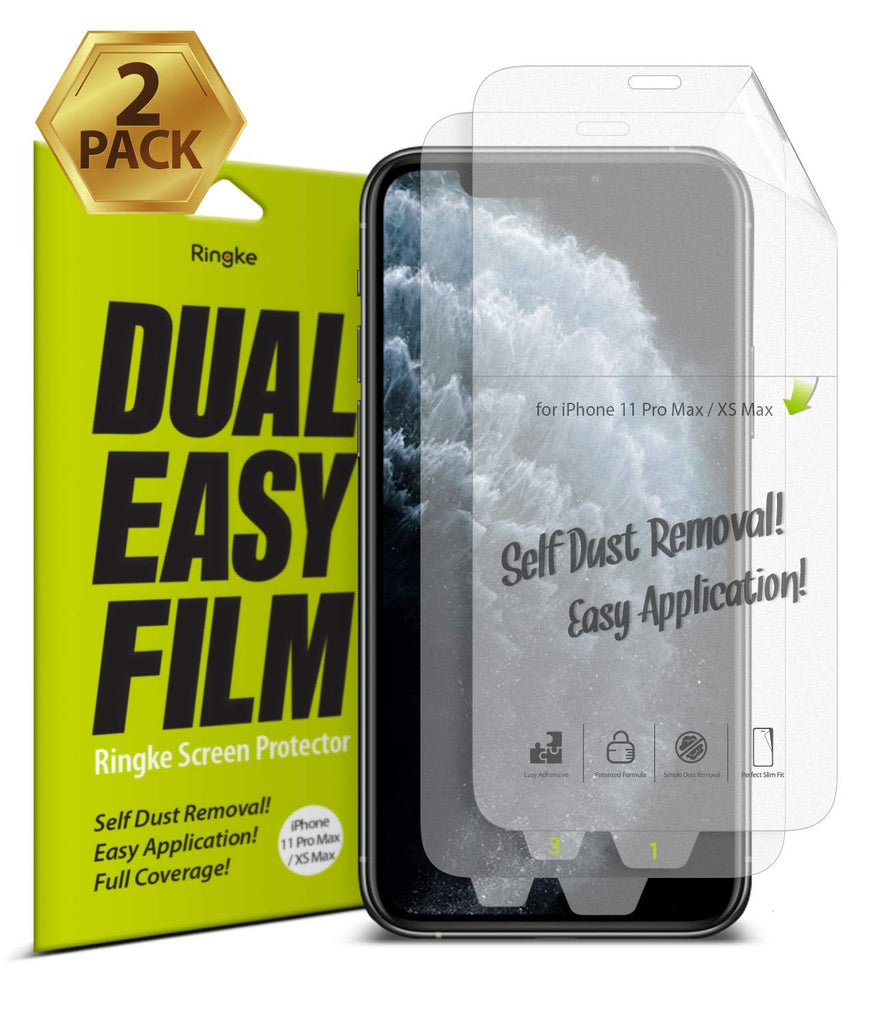 iPhone 11 Pro Max Screen Protector Dual Easy Film 2 Pack Main image