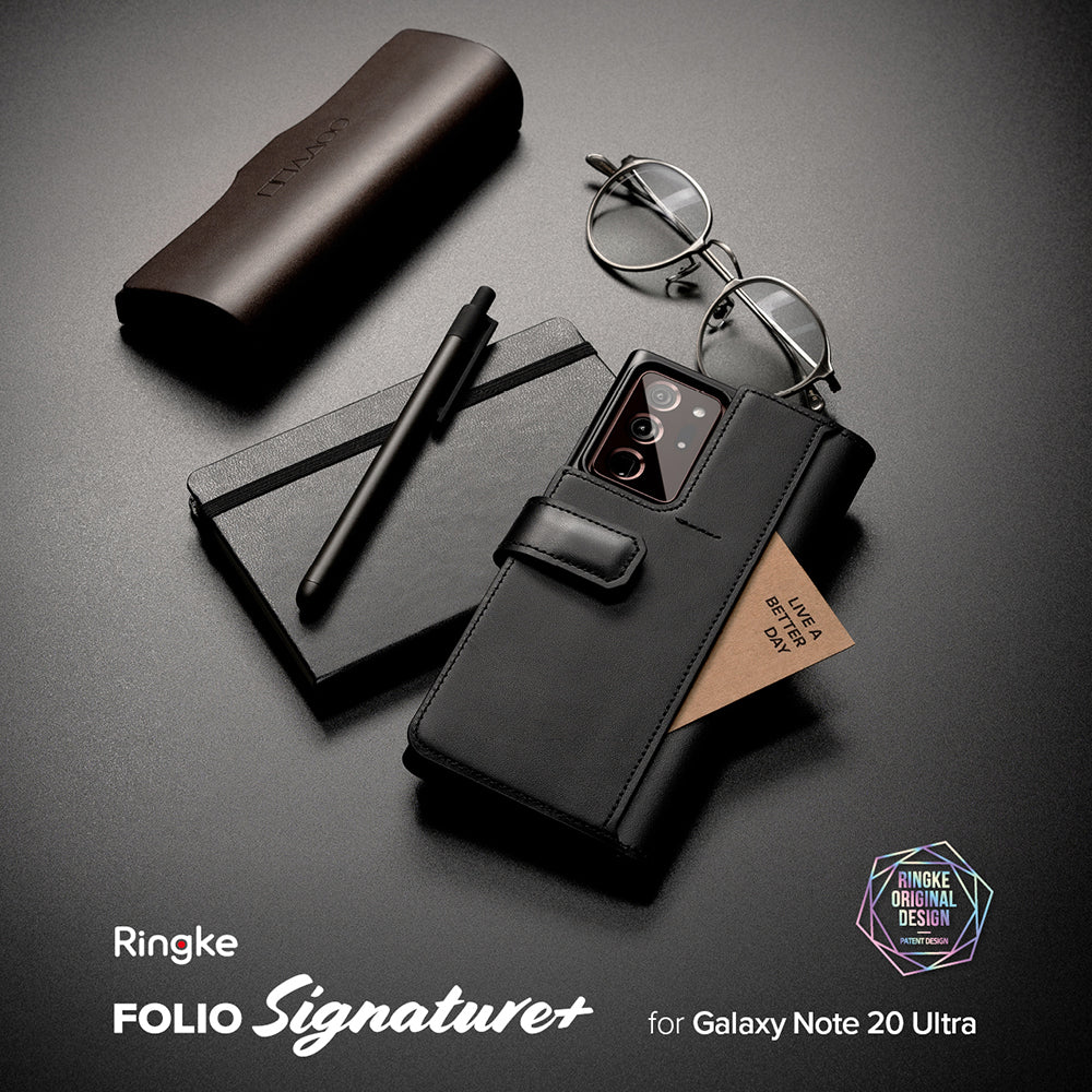 ringke folio signature plus case for galaxy note 20 ultra in black