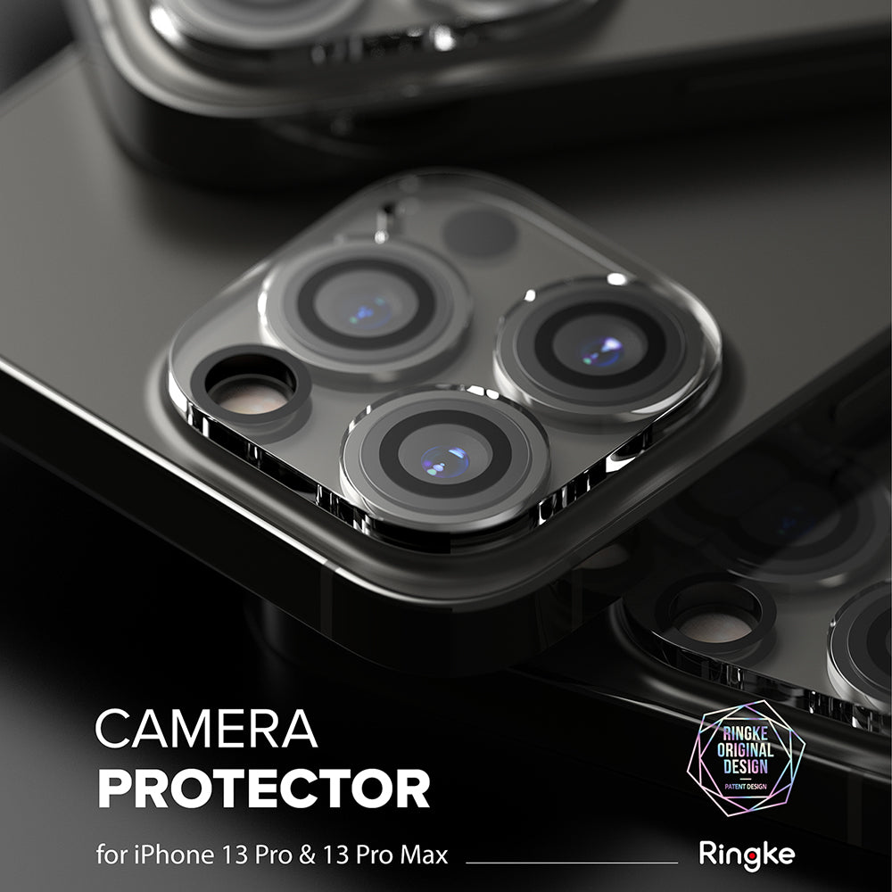 Ringke Camera Protector Glass Compatible with iPhone 13 Pro, iPhone 13 Pro Max (3 Pack) Hard Tempered Glass Camera Lens Protector