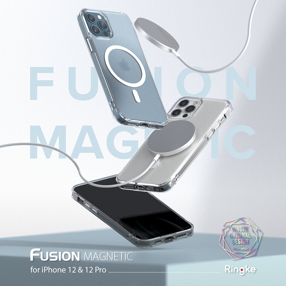 ringke fusion magnetic case for iphone 12, iphone 12 pro - matte clear