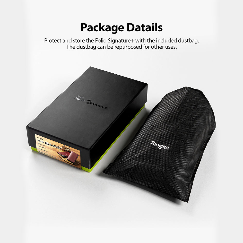 package includes a dustbag