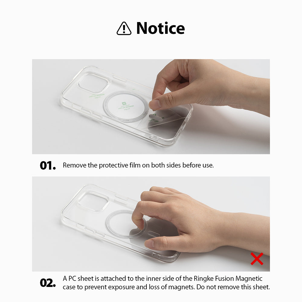 remove the protective film on both sides before use