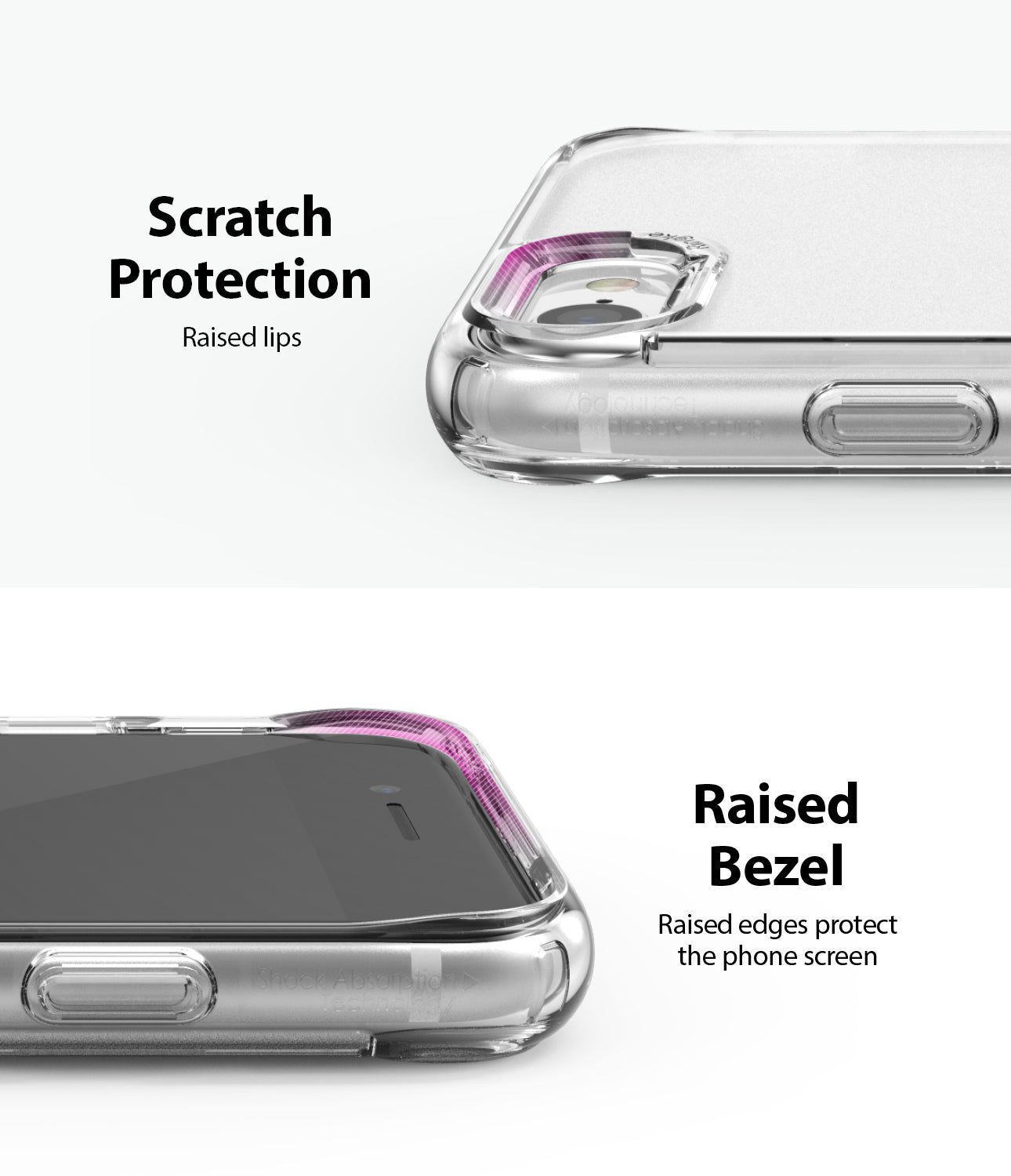 scratch proof with raised bezel